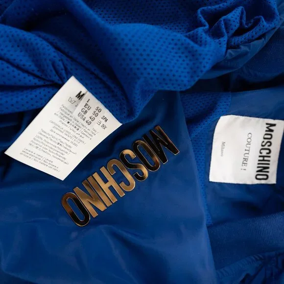 MOSCHINO Blue Nylon Logo Jacket (Tracksuit Available) - Picture 3 of 5